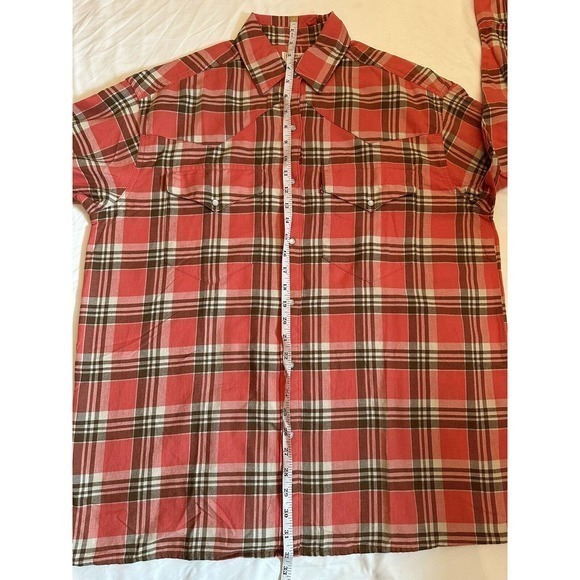 Levi Strauss‎ & Co. LS Western Plaid Pearlsnap Buttonfront Shirt Size S - Picture 14 of 15